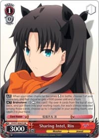 Sharing Intel, Rin (SR) - Fate/stay night [Heaven's Feel] Vol.2 - Weiss Schwarz card