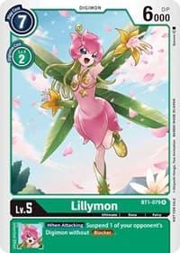 Lillymon - BT1-079 (Tamer Party Vol. 2 Promo) - Release Special Booster 1.0 - Digimon Card Game card