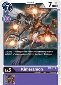 Kimeramon - BT2-077 (Battle of Omni Pre-Release) - Release Special Booster 1.0 - Digimon Card Game card