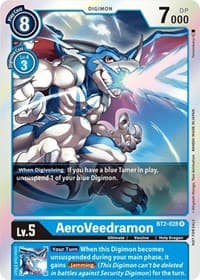 AeroVeedramon - BT2-028 (Battle of Omni Pre-Release) - Release Special Booster 1.0 - Digimon Card Game card