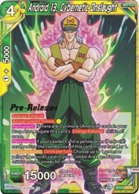Android 13, Cybernetic Onslaught - Cross Spirits Pre-Release Cards - Dragon Ball Super: Masters card
