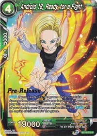Android 18, Ready for a Fight - Cross Spirits Pre-Release Cards - Dragon Ball Super: Masters card