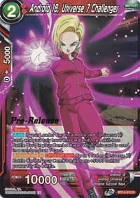 Android 18, Universe 7 Challenger - Cross Spirits Pre-Release Cards - Dragon Ball Super: Masters card