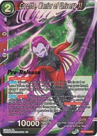 Cocotte, Warrior of Universe 11 - Cross Spirits Pre-Release Cards - Dragon Ball Super: Masters card