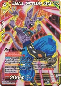 Beerus, Unceasing Rage - Cross Spirits Pre-Release Cards - Dragon Ball Super: Masters card