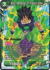 Broly, Berserker of Frieza's Army - Cross Spirits Pre-Release Cards - Dragon Ball Super: Masters card