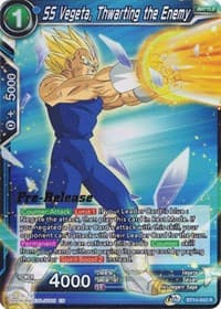 SS Vegeta, Thwarting the Enemy - Cross Spirits Pre-Release Cards - Dragon Ball Super: Masters card