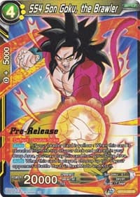 SS4 Son Goku, the Brawler - Cross Spirits Pre-Release Cards - Dragon Ball Super: Masters card