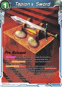 Tapion's Sword - Cross Spirits Pre-Release Cards - Dragon Ball Super: Masters card