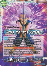 Trunks // Trunks, the Hero's Successor - Cross Spirits Pre-Release Cards - Dragon Ball Super: Masters card