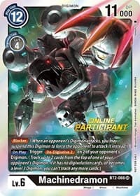 Machinedramon - BT2-066 (2021 Championship Online Regional) [Online Participant] - Release Special Booster 1.0 - Digimon Card Game card