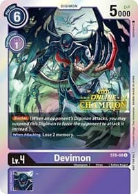 Devimon - ST6-08 (2021 Championship Online Regional) [Online Champion] - Starter Deck 06: Venomous Violet - Digimon Card Game card