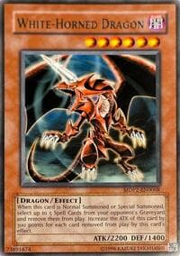 White-Horned Dragon (MDP2-EN006K) - Redemption Replacement - YuGiOh card