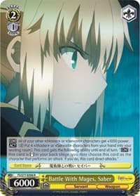 Battle With Mages, Saber - Fate/stay night [Heaven's Feel] Vol.2 - Weiss Schwarz card