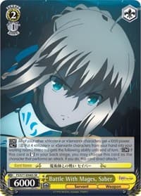 Battle With Mages, Saber (SR) - Fate/stay night [Heaven's Feel] Vol.2 - Weiss Schwarz card