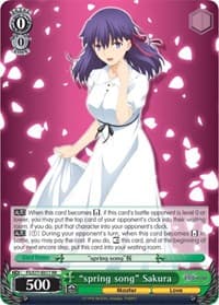 "spring song" Sakura - Fate/stay night [Heaven's Feel] Vol.2 - Weiss Schwarz card