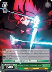 Keeping to Her Convictions, Rider - Fate/stay night [Heaven's Feel] Vol.2 - Weiss Schwarz card