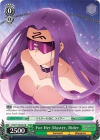 For Her Master, Rider (SR) - Fate/stay night [Heaven's Feel] Vol.2 - Weiss Schwarz card