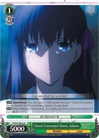 Cloud-Concealed Moon, Sakura - Fate/stay night [Heaven's Feel] Vol.2 - Weiss Schwarz card