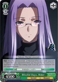 Blissful Days, Rider - Fate/stay night [Heaven's Feel] Vol.2 - Weiss Schwarz card