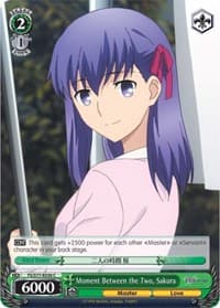 Moment Between the Two, Sakura - Fate/stay night [Heaven's Feel] Vol.2 - Weiss Schwarz card
