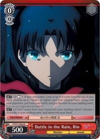 Battle in the Rain, Rin - Fate/stay night [Heaven's Feel] Vol.2 - Weiss Schwarz card