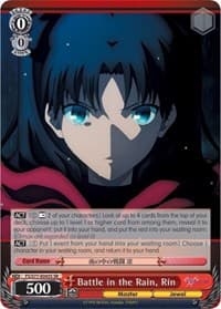 Battle in the Rain, Rin (SR) - Fate/stay night [Heaven's Feel] Vol.2 - Weiss Schwarz card