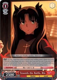 Towards the Battle, Rin - Fate/stay night [Heaven's Feel] Vol.2 - Weiss Schwarz card