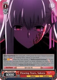 Flowing Tears, Sakura - Fate/stay night [Heaven's Feel] Vol.2 - Weiss Schwarz card