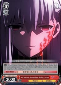 She Who Has Accepted the Shadow, Sakura - Fate/stay night [Heaven's Feel] Vol.2 - Weiss Schwarz card