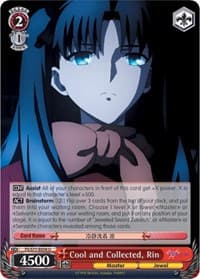 Cool and Collected, Rin - Fate/stay night [Heaven's Feel] Vol.2 - Weiss Schwarz card