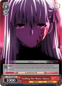 Yielding Her Heart, Sakura - Fate/stay night [Heaven's Feel] Vol.2 - Weiss Schwarz card