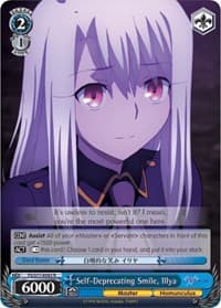 Self-Deprecating Smile, Illya - Fate/stay night [Heaven's Feel] Vol.2 - Weiss Schwarz card