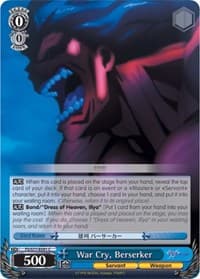 War Cry, Berserker - Fate/stay night [Heaven's Feel] Vol.2 - Weiss Schwarz card