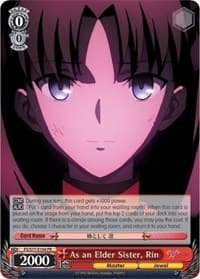 As an Elder Sister, Rin - Fate/stay night [Heaven's Feel] Vol.2 - Weiss Schwarz card