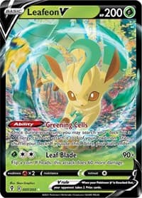Leafeon V - SWSH07: Evolving Skies - Pokemon card