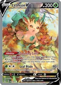 Leafeon V (Alternate Full Art) - SWSH07: Evolving Skies - Pokemon card
