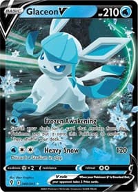 Glaceon V - SWSH07: Evolving Skies - Pokemon card