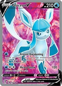 Glaceon V (Full Art) - SWSH07: Evolving Skies - Pokemon card