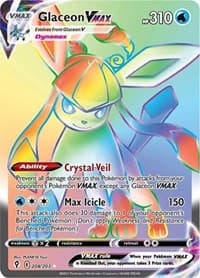 Glaceon VMAX (Secret) - SWSH07: Evolving Skies - Pokemon card