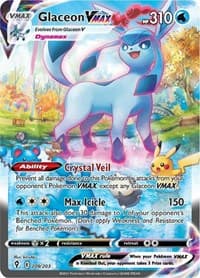 Glaceon VMAX (Alternate Art Secret) - SWSH07: Evolving Skies - Pokemon card