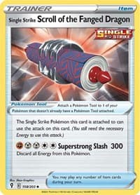 Single Strike Scroll of the Fanged Dragon - SWSH07: Evolving Skies - Pokemon card