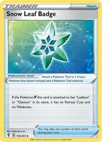 Snow Leaf Badge - SWSH07: Evolving Skies - Pokemon card