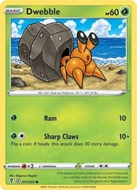 Dwebble - SWSH07: Evolving Skies - Pokemon card