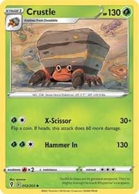 Crustle - SWSH07: Evolving Skies - Pokemon card