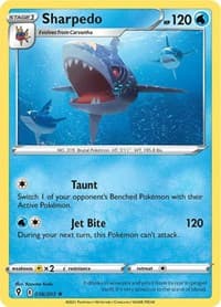 Sharpedo - SWSH07: Evolving Skies - Pokemon card