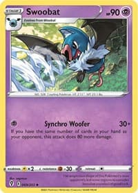 Swoobat - SWSH07: Evolving Skies - Pokemon card