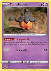 Pumpkaboo - SWSH07: Evolving Skies - Pokemon card