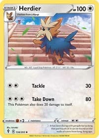 Herdier - SWSH07: Evolving Skies - Pokemon card