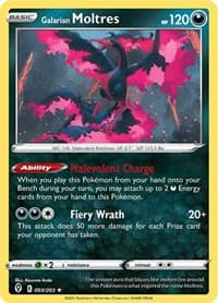 Galarian Moltres - SWSH07: Evolving Skies - Pokemon card